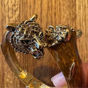 Lion Cuff Bracelet Statement Sculptural Jewelry